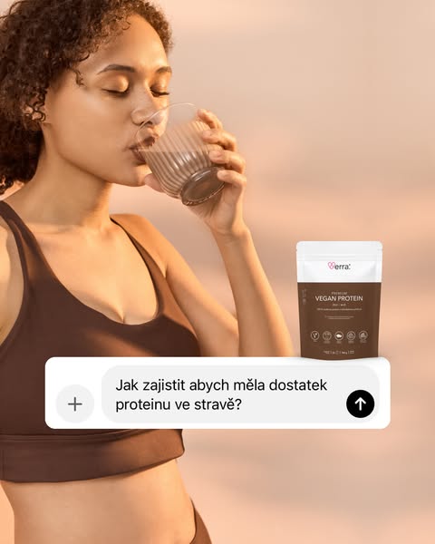 This ad shows a woman drinking a protein shake and includes the question, 'How do I make sure I get enough protein i