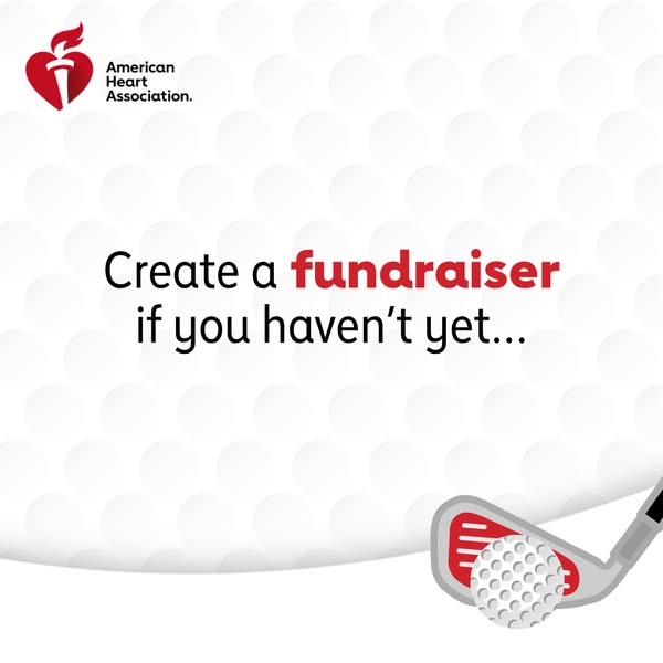 The image ad promotes the American Heart Association and encourages viewers to create a fundraiser.