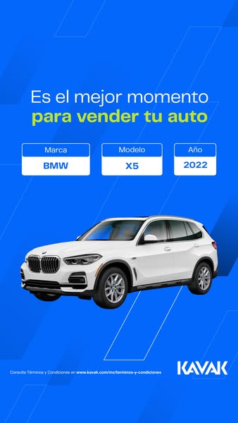 This ad by Kavak aims to entice users to sell their car. The ad uses simple imagery to present the user with the opportu