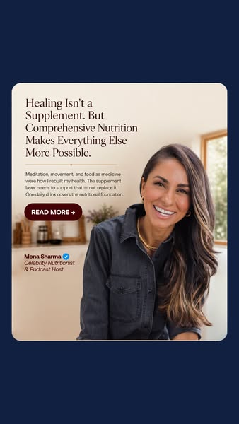 Mona Sharma Health and Wellness ad