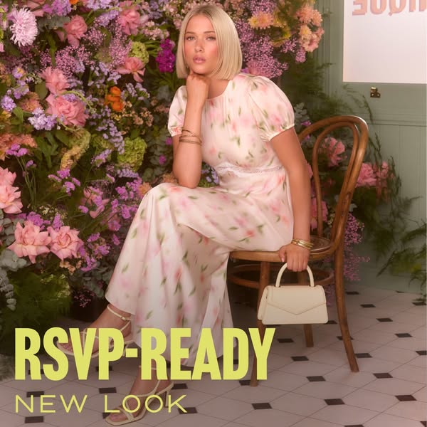 An image ad for New Look features a woman dressed in a floral dress, ready for any occasion, suggesting that New Look pr