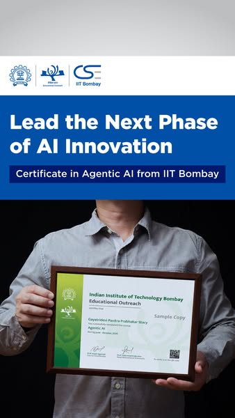 The image ad is to get people to join the Agentic AI course at IIT Bombay.