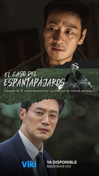 This image ad is for the TV show, El Caso Del Espantapajaros, and uses a portrait format. The ad features an image of th