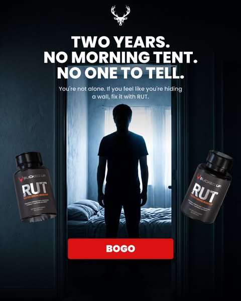 Image ad for Bucked Up RUT, a testosterone booster. The ad speaks to men who have lost their sexual vitality and offers 