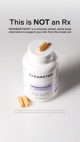 This ad for Clearstem Mindbodyskin promotes the product as a clinically tested, whole body alternative to support your s