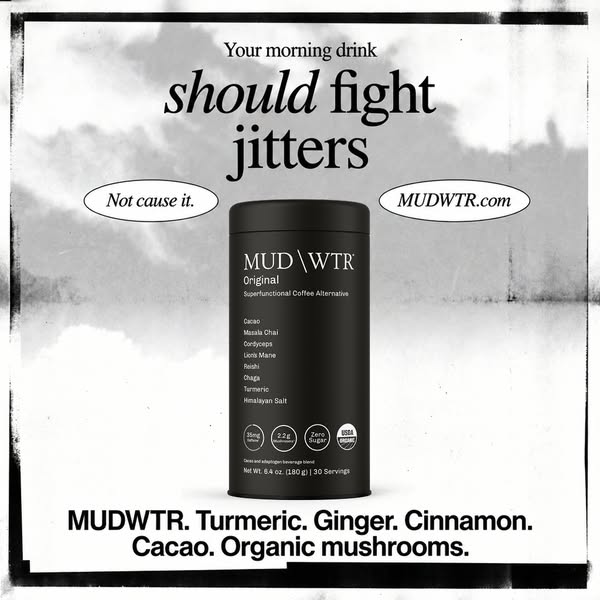 This ad for MUD\WTR is designed to show people that the drink can fight jitters and features language and visuals to pro