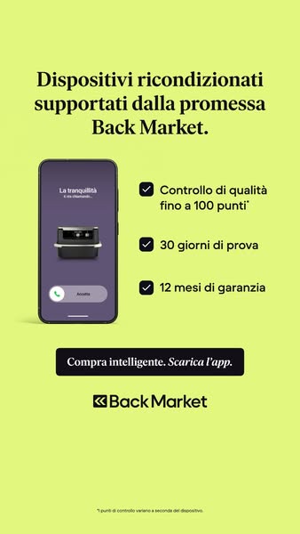 This ad promotes Back Market by highlighting the quality of their refurbished devices, trial period, and warranty. The a