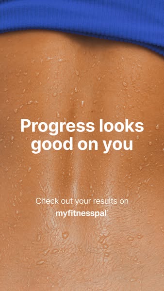 This ad for MyFitnessPal promotes the app by focusing on the user's fitness progress and how good it looks on them, 