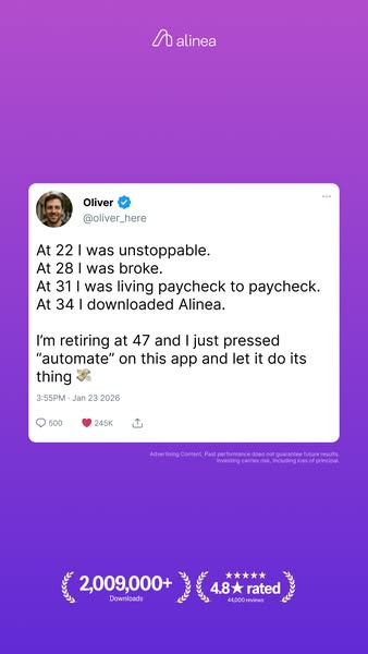 This ad for Alinea features social proof in the form of a tweet from a user named Oliver, who describes how the app help