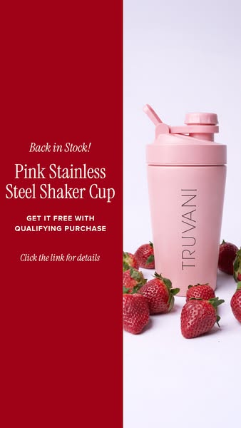 This ad features a pink stainless steel shaker cup and promotes a limited-time offer.