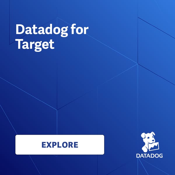 This ad is for Datadog for Target. It is a simple ad with the Datadog logo and the words "Datadog for Target" 