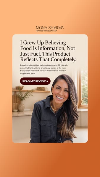 Mona Sharma Health and Wellness ad