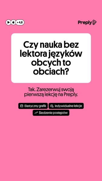 This ad promotes Preply, a service for learning foreign languages with a tutor. The ad asks if learning a foreign langua