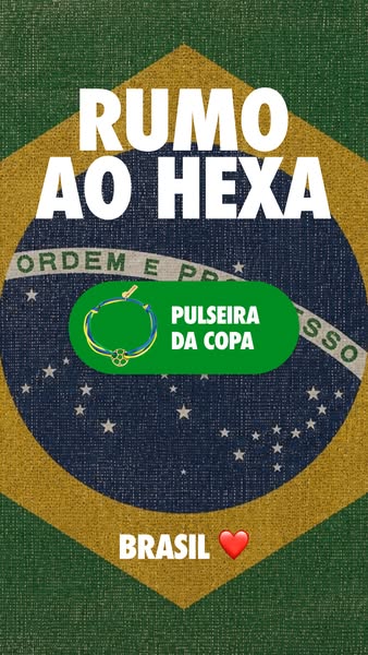 This ad features a Brazil-themed bracelet to support the Brazilian national team's quest for a sixth World Cup victo