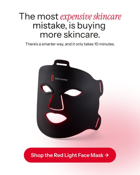This ad posits that buying more and more skincare products to solve skincare problems is a mistake, implying that the br