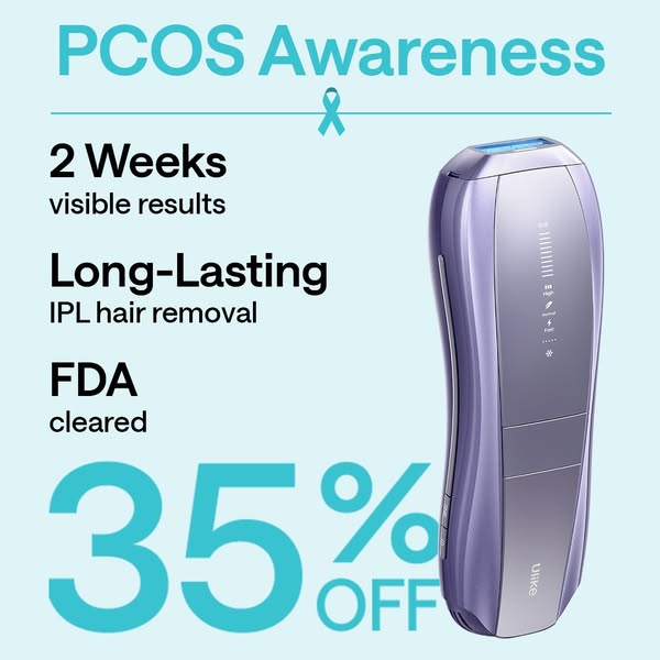 This image ad for Ulike promotes their IPL hair removal device, highlighting the promise of visible results in 2 weeks, 