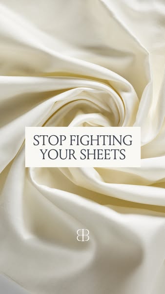 The ad features a close-up shot of soft, rumpled bedding material, suggesting a luxurious and comfortable experience. It
