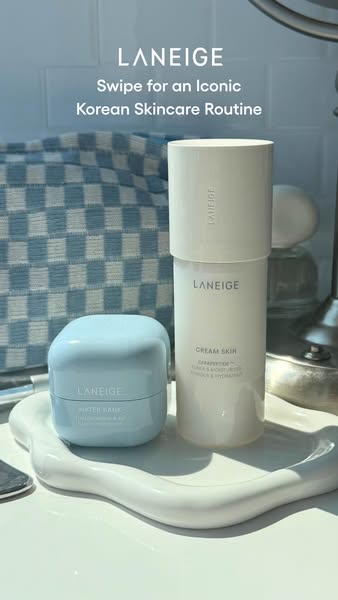 This ad showcases Laneige skincare products, emphasizing their role in an iconic Korean skincare routine. The ad feature