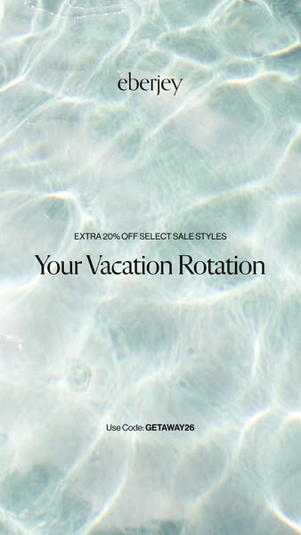 This ad promotes Eberjey and an offer for 20% off select sale styles. The ad features a background image of water and in