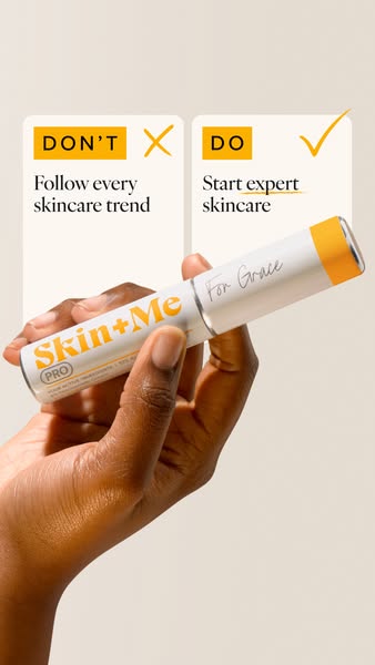 This ad uses a split-screen "do" and "don't" format to call out a common skincare mistake, and p