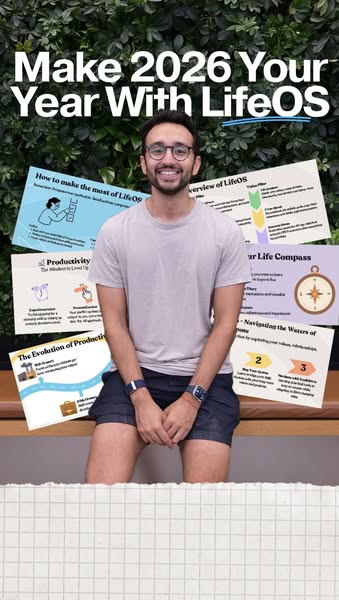 This ad promotes LifeOS, a system designed to help users organize their lives and increase productivity. The ad features