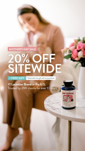 The ad features a blurry background image of a woman sitting and holding a baby. In the foreground, there is text advert