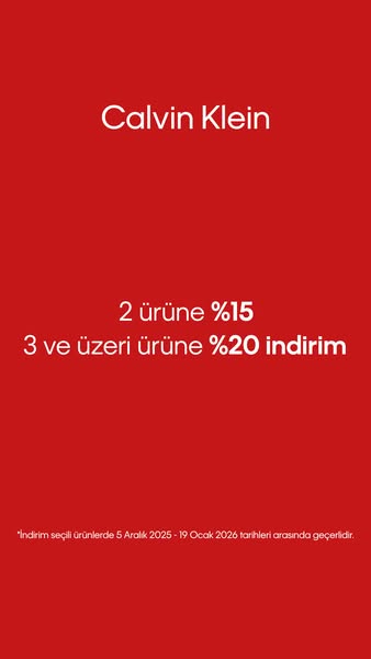 The image ad is for Calvin Klein and promotes a sale. Customers can get 15% off of 2 items and 20% off of 3 items or mor