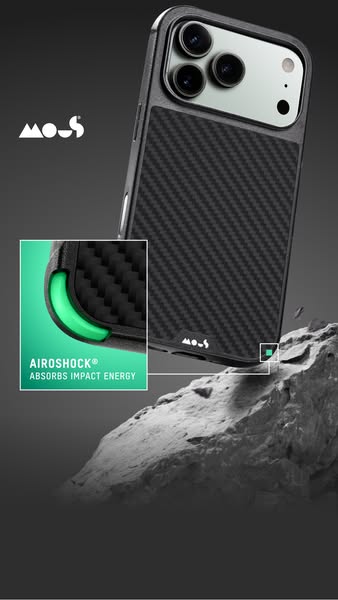 This image ad showcases a phone case and its durability through the use of a high-quality image. The design of the phone