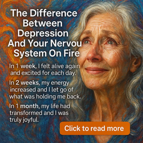 This image ad uses a testimonial to promote a product that helps people overcome depression and nervous system issues. T