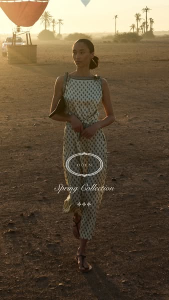 This is a clothing ad for DOEN's spring collection.