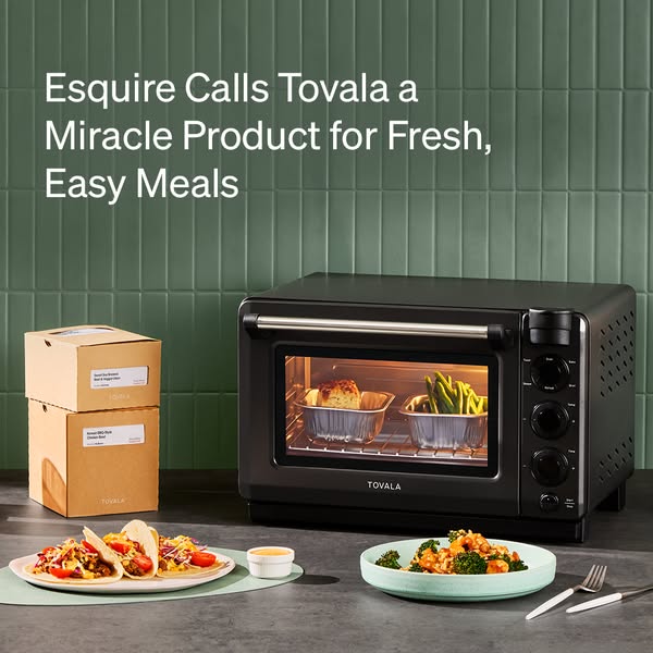 This ad features a quote from Esquire calling Tovala a miracle product for fresh, easy meals. The ad features the Tovala