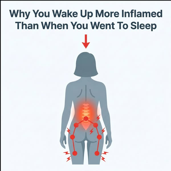 The ad uses a diagram of a woman's back to illustrate the points where inflammation can occur. It asks the question 