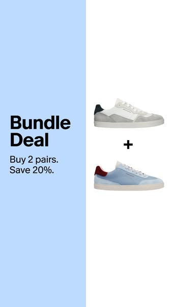 This image ad promotes a limited-time offer on sneakers: buy two pairs and save 20%.