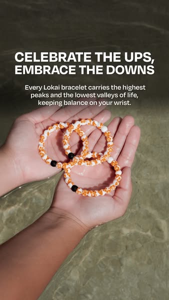 This ad for Lokai bracelets uses an inspirational quote to highlight the brand's message of balance and resilience. 