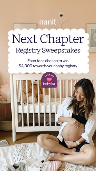 This image ad is for Nanit and promotes a registry sweepstakes. The winner of the contest will receive $4,000 to put tow