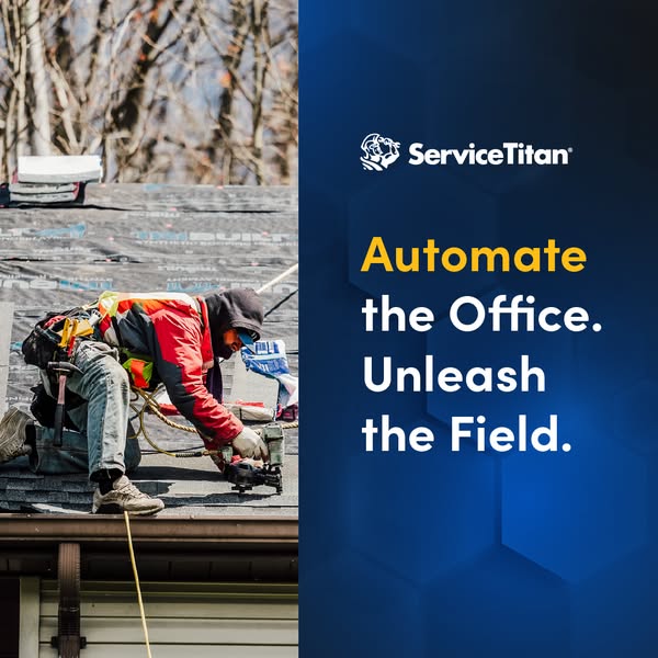 This ad for ServiceTitan targets commercial businesses, specifically highlighting its utility in automating business ope