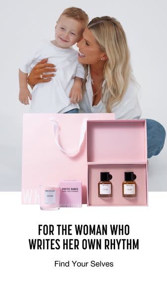This image ad is advertising the 'Find Your Selves' fragrance collection by Who is Elijah. The ad features an im