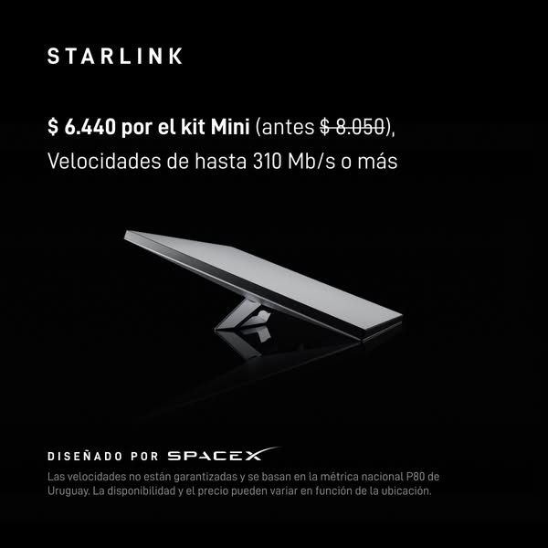 This ad promotes Starlink Mini internet service, highlighting its discounted price and high-speed capabilities. It empha