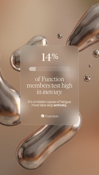 This image ad from Function, a company that focuses on blood testing, displays a translucent block of text and statistic