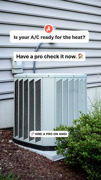 This ad highlights the importance of getting your air conditioning unit ready for the heat with a call to action to hire