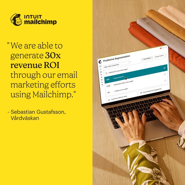 This ad features a testimonial from Sebastian Gustafsson of Vårdväskan, who states that they are able to generate 30x re