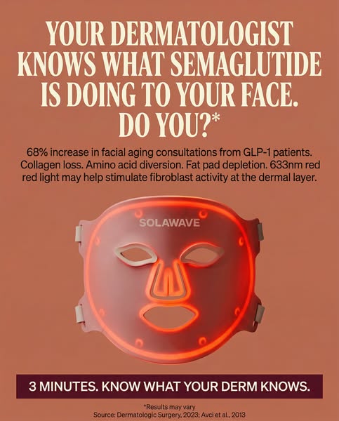 This image ad is designed to solve the problems caused by semaglutide. It highlights the fact that dermatologists are se