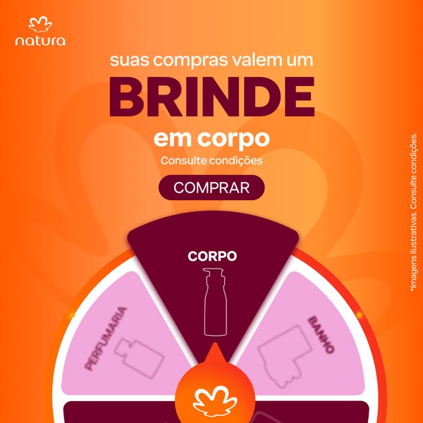 This ad promotes Natura products and offers customers a chance to win a prize when they shop. The ad features a graphic 
