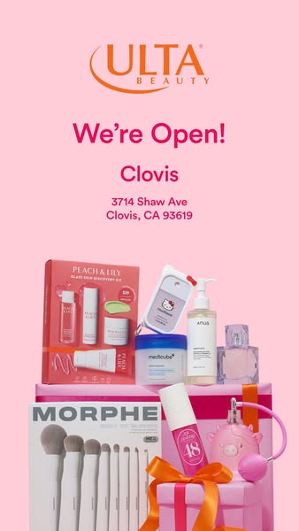 This ad highlights beauty and skincare products from a specific Ulta Beauty location. The ad promotes the store's op