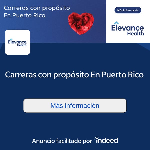 This image ad is for Elevance Health in Puerto Rico and directs users to 'Más información'. It is presented by I