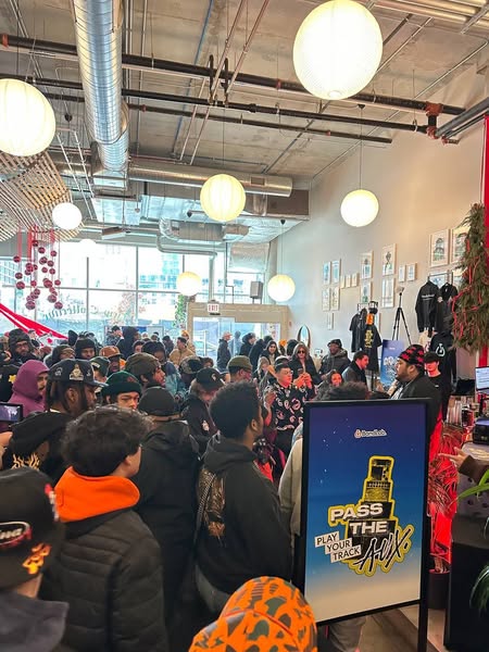 This image is promoting a Pass the Aux event hosted by Oleum Extracts. The event seems to be a live music event where pe