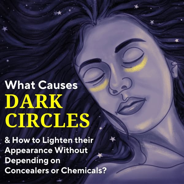 The ad uses an illustration of a woman with dark circles under her eyes. The text asks the question: "What Causes D