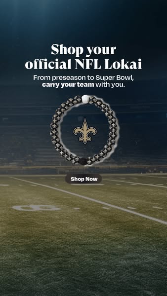 This ad promotes the official NFL Lokai bracelet, encouraging fans to carry their team spirit from preseason to the Supe