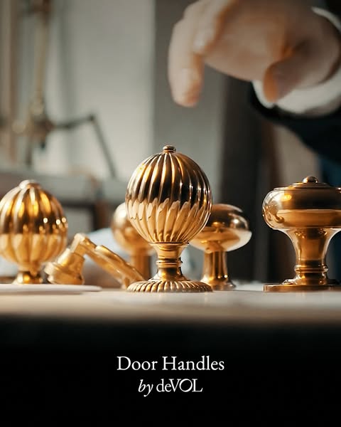 This ad showcases a selection of deVOL door handles. The ad focuses on the quality and design of the handles.