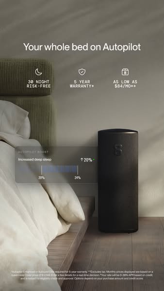 This image ad showcases the benefits of the product with an autopilot boost, increased deep sleep, 30 night risk-free tr